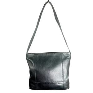 The Sak Black Leather Shoulder Bag Slouchy Soft Pebbled Everyday Purse